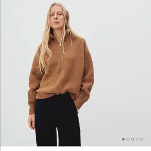 Everlane - The Felted Merino half zip Sweater
